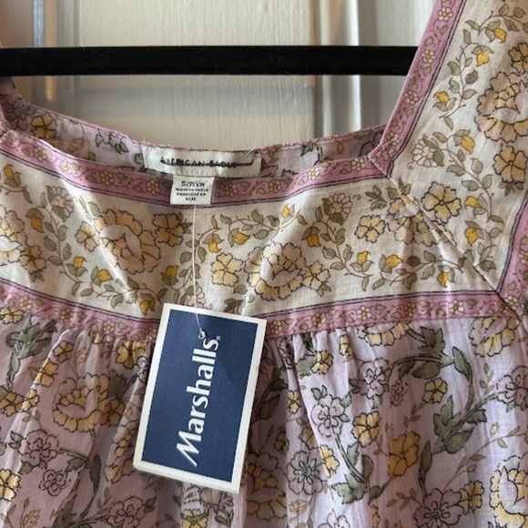 American Eagle Outfitters Tops - American Eagle Womens NWT Boho Floral Square Neck Top Size Small Oversized
